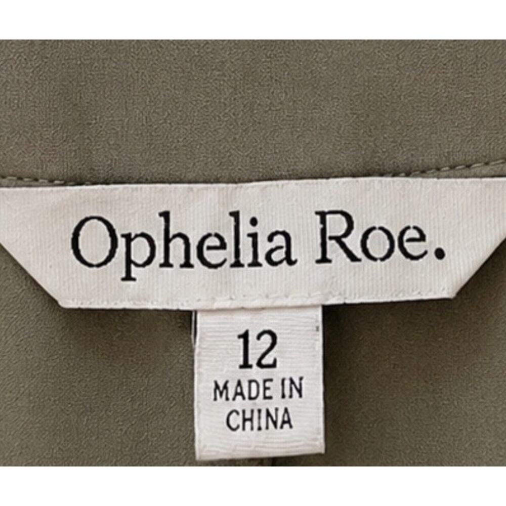 Ophelia Roe Women’s Size 12 Olive Green Cargo Pants Elastic Waist Utility Casual - Picture 2 of 2